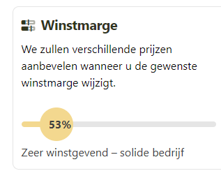 Automatische omzet-/kostenanalyse